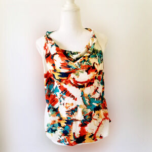 a.n.a floral top multi colors sleeveless - Size PM